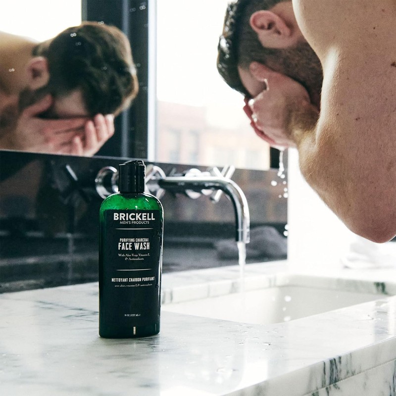 Brickell Men's Daily Essential Face Care Routine II, Purifying Charcoal