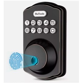 HuTools KS02 Biometric Electronic Keyless Entry Door Deadbolt Lock Oil Rubbed Bronze