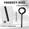 Auvotuis 7/32 inch Standard Hex Dogging Key, 8 Pcs Black