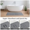 THMINS Long Diatomaceous Earth Stone Bath Mat, Foldable Bathroom Runner