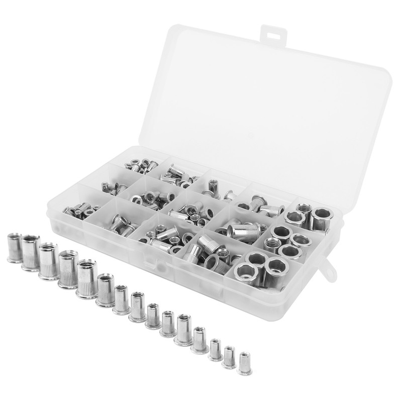 150PCS Stainless Steel Vertical Grain Rivet Insert Nut Set M3/M4/M5/M6/M8