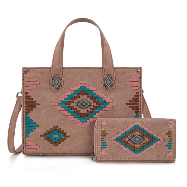 Montana West Aztec Handbag Leather Tote Bag for Women With