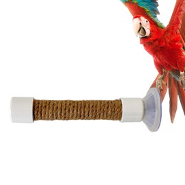 Window Perch for Birds | Parakeet Training Stand | Suction Cup Portable Perch Cage Accessories for Bird Macaw Parakeet for Window Car Bath Training Uses