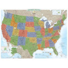 New York Puzzle Company - National Geographic USA Map - 1000 Piece Jigsaw Puzzle for Adults