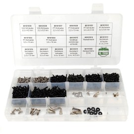 ML-Train Screw Set with Sorting Box (834 Pieces) - PT Screws Hex Screws V2A Screws Washers - Garden Track G Accessories