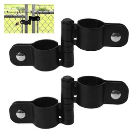 2 Pairs 1-5/8'' Chain Link Fence Gate Post Hinge, Heavy Duty Gate Hinges Metal Gate Frame Hinge, Bolts & Nuts Included
