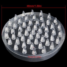 FMHXG 8PCS Round Transparent Anti Movement Feet Serrated Carpet Furniture Anti Slip Feet 48mm Plastic Furniture Spike Casters for Tables Sofas Chairs Desks Foot Protectors
