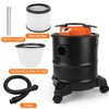 LIGO Ash Vacuum 1000W 15L,Double Filtration, with 3 Swivel Casters,Blowing