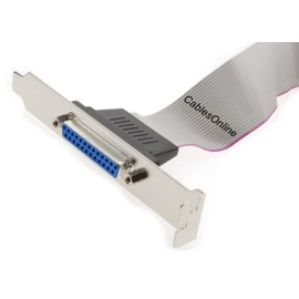 CablesOnline DB25 Female to 26-Pin (2x13) IDC Female Motherboard Parallel Adapter w/Bracket