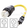 AC WORKS Generator to Transfer Switch 50Amp Inlet Box Adapter