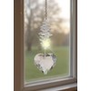 45mm Transparent Glass Heart-Shaped Hanging Light-catching Crystal, Heart-Shaped Crystal suncatcher,