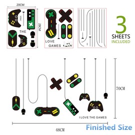 Boys Game Wall Stickers Removable Gaming Controller Wall Decals Bedroom Playroom Wall Decoration for Living Room Decor Art Mural for Men Teenager by RuiChy