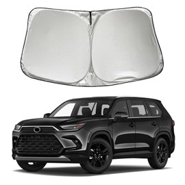 SZYUCHEN Car Windshield Sun Shade Sunshade Compatible with Toyota Grand Highlander 2025 2024 Accessories 6/7/8 Seats, Foldable Car Front Window Sun Shield Visor