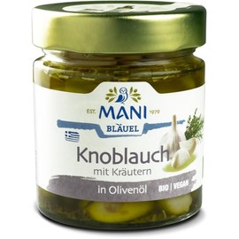 Mani Garlic in Olive Oil with Herbs, Organic