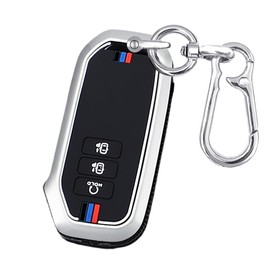 KULCSOK Key Fob Cover Case fit for Kia EV6 Sportage Plug in Hybrid 2024 2023 2022 Cover Zinc Alloy Key Protector Key Holder 7 Buttons Silver