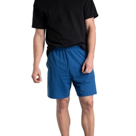 Fruit of the Loom Eversoft - Pantalones Cortos de algodón con Bolsillos para Hombre (S-4XL), 2 Pack - Azul, Large