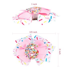 Hair Bows for Girls 4-6 Cute Hair Clips Birthday Girl Hair Accessories Birthday Bow Hair Clip Pink Bow Birthday Decorations 6th Birthday Girl Outfit Gifts 6th Birthday Decorations for Girls