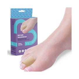 Feet bcn Protective Gel Tube for Fingers with EXTRA THICKNESS of Gel Relieves Pain from Callus and Friction Between Fingers Pack of 4 Small Size 15mm Diameter and 75mm Length