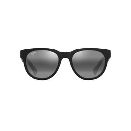 Maui Jim Maoli Round Sunglasses, Matte Black/Neutral Grey Polarized, Medium