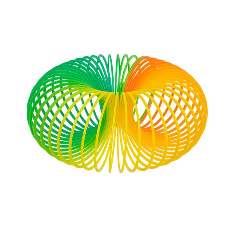 BLUECHOLON Regenbogen-Spirale, 6,5 cm, Kunststofffeder mit Farbverlauf, Geschenkset