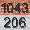 Ywonoby Stainless Steel House Numbers - Modern Floating Black Grey