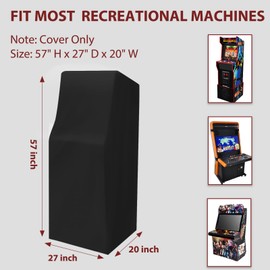 Game Machine Cover Waterproof & Dust-Proof Retro Home Arcade Machine Cover Electronic Game Cover Black