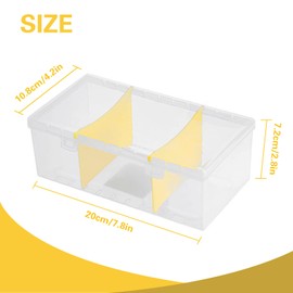HingoFuni 400 Count Trading Card Storage Box, Plastic Trading Card Boxes with Removable Dividers Transparent Baseball Cards Storage Box Sports Cards Storage Box Fit for Standard Card and Toploader