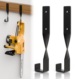 Dabolang 2PCS Chainsaw Holder,Chainsaw Hanger Wall Mount,Heavy Duty Chainsaw Rack,Weed Eater Hanger,Backpack Blower Rack,Chainsaw Chain Storage Rack for Chainsaw Accessories Garage Organization