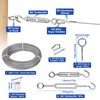 TooTaci Turnbuckle Wire Tensioner Kit, 100ft 1/16 Vinyl Coated Stainless