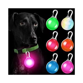 Pack of 6 Dog Collar Pendants, LED Light Pendants, Light Collar with 3 Flashing Modes, Dog Collar Pendant
