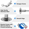 Kodilin 4PCS Upgraded Wall Mount Ceiling Mount Pipe Supports, 304