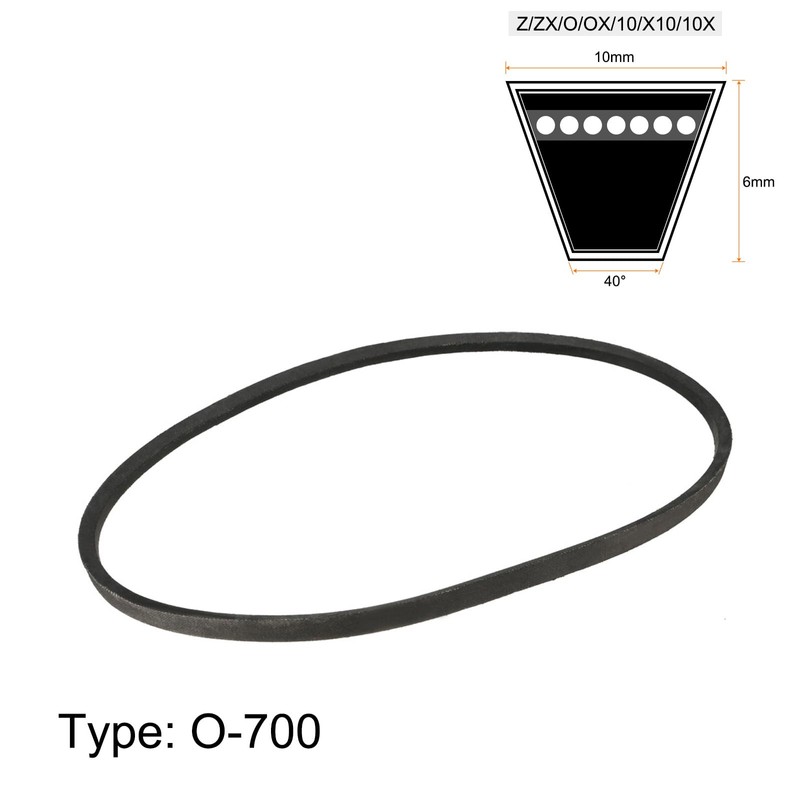 sourcing map O-700 Industrial Lawn Mower Rubber V Belt 700mm