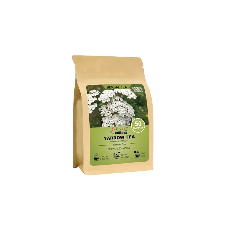 FullChea - Yarrow Tea Bags, 50 Count, 2g/bag - Premium