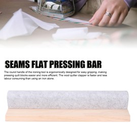 Asixxsix Tailors Clapper for Ironing and Quilting, Wool Pressing Bar Clapper with Felt, Professional Wooden Clapper Sewing Tool for Flattening Fabrics, Sewing and Point Pressing