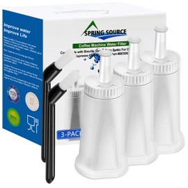 Water Filter for Coffee Machines, TÜV SÜD Certified, Pack of 3 Water Filter Cartridges, Water Filter for SES BES008 SES008 SES810 SES880 SES920 SES980 SES990, with 2 Brushes