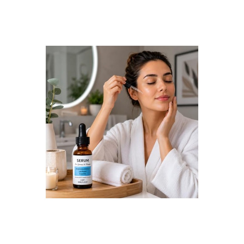 Sérum Ácido Hialuronico, Colágeno y Elastina 30 ml, Con Liposomas
