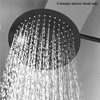 Drenky Shower Head Rain Shower Black 8 Inch Round Stainless
