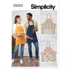 Simplicity Men's and Women's BBQ Style Apron Packet, Code 9302