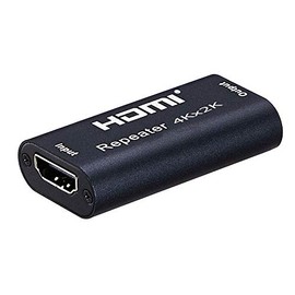 LMS Data HDMI Signal Repeater 4K/2K Ultra Hi-Def Input/Output - Supports 1080p Video and Audio- Signal Range up to 45 Meters - Plug 'N' Play- (Black)