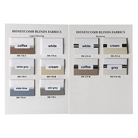 WEFFORT Motorized Cellular Shade, Fabric Sample of Blackout & Light Filtering,Multi-Color