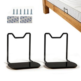 2 Pack Mattress Slide Stopper, Mattress Grippers to Prevent Sliding, Black Mattress Stopper for Mattress & Topper, No-Slip Mattress Holder with Screws