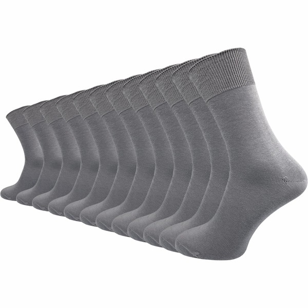GAWILO Men's Basic Socks Made of 100% Pure Cotton (12