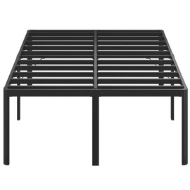Lutown-Teen 25 Inch High King Bed Frame with Rounded Corner Legs, Sturdy Mattress Foundation, Heavy Duty Metal King Size Platform No Box Spring Needed, Noise Free, Easy Assembly, Black