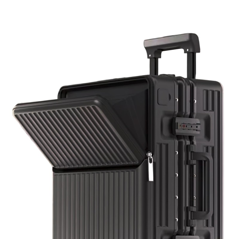 AIWEINY Zipperless Luggage, Polycarbonate Aluminum Hard Shell, Expandable Carry-On Suitcase
