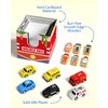 Coogam Toddler Sorting & Stacking Toys with Nesting Garages Cars,