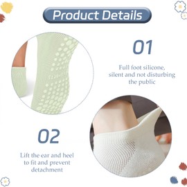 hioseyre 4Pairs Yoga Socks for Women Non Slip, Grip Socks Pilate, Reformer Pilates Sock, Pilates Sock Non Slip Women, Suitable for Girl Ballet Fitness Yoga Pilate Hospital Home, Etc.