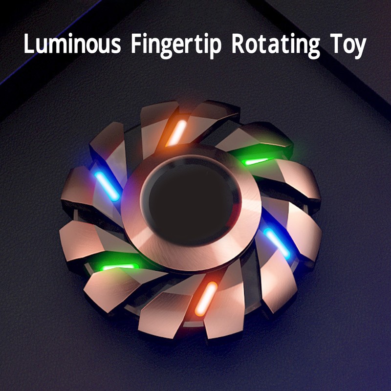 Luminous Fingertip Rotating Toy Stress Reduction and Anxiety Relief Cool