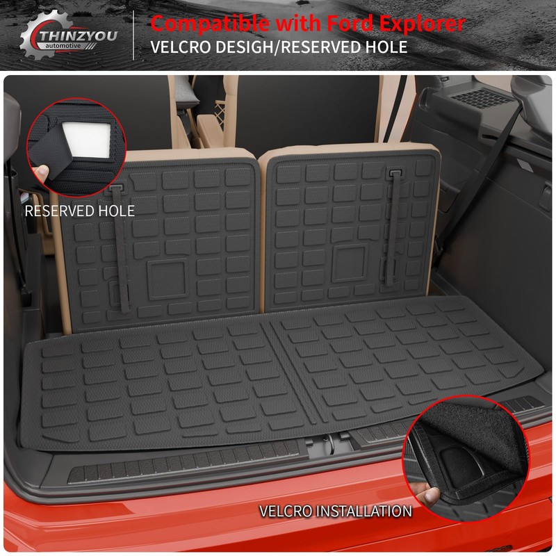Thinzyou Cargo Mat Compatible with 2020-2025 2026 Ford Explorer Trunk