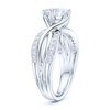 PRSTANI Sterling Silver Fancy Split Intersecting Infinity 1CT Simulated Round