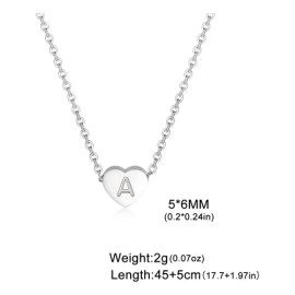 Collar de Moda para Mujer en Acero Inoxidable – Cadena con Letras, Joyería Resistente y Elegante